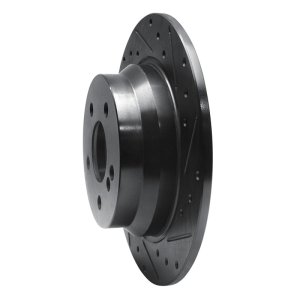 Mercedes-Benz E280 Brake Rotor (1) - Rear Right - R1 Concepts - Drilled & Slotted - Black - `03-`16